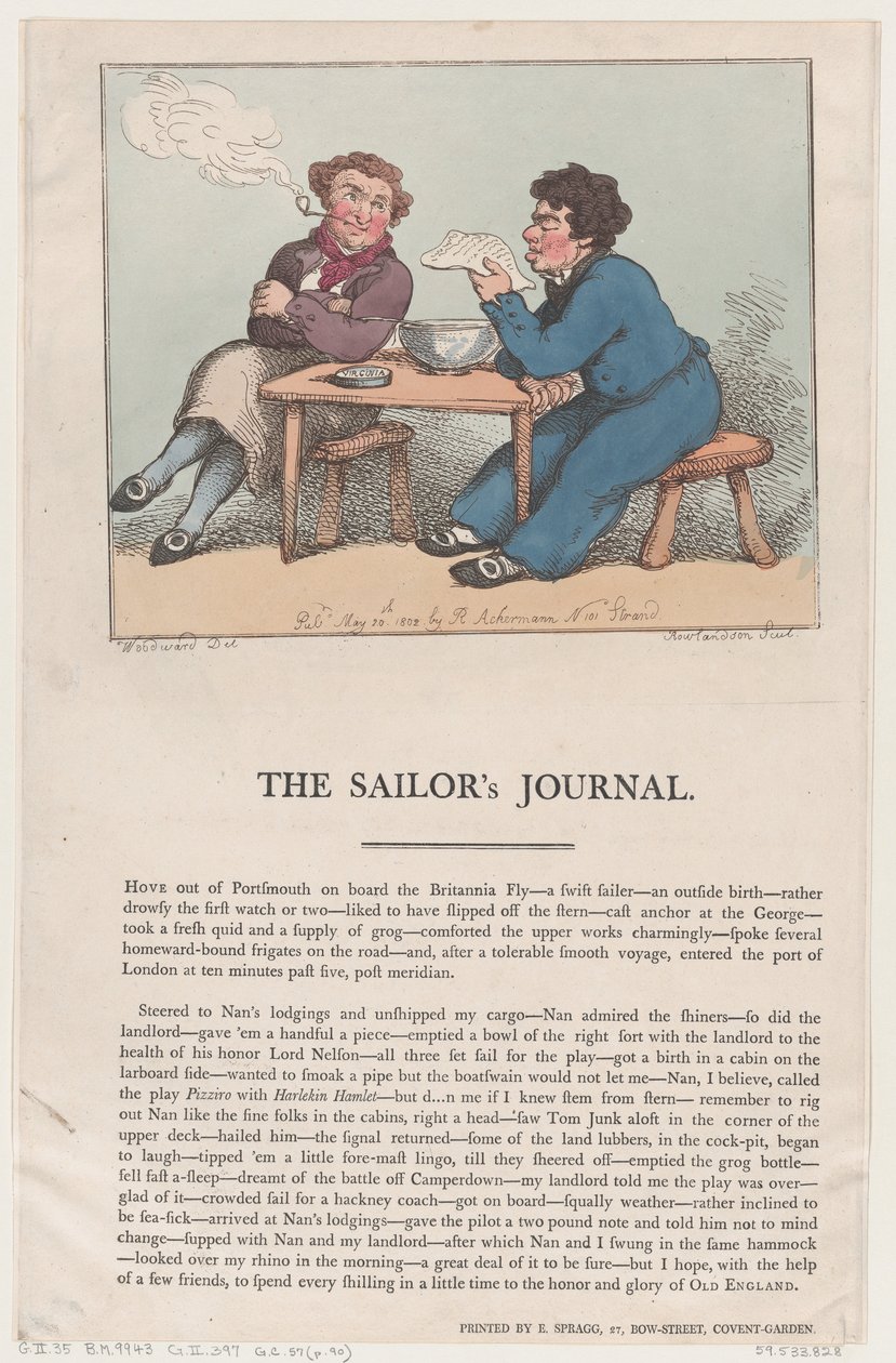 Das Tagebuch des Seemanns, 20. Mai 1802 von Thomas Rowlandson