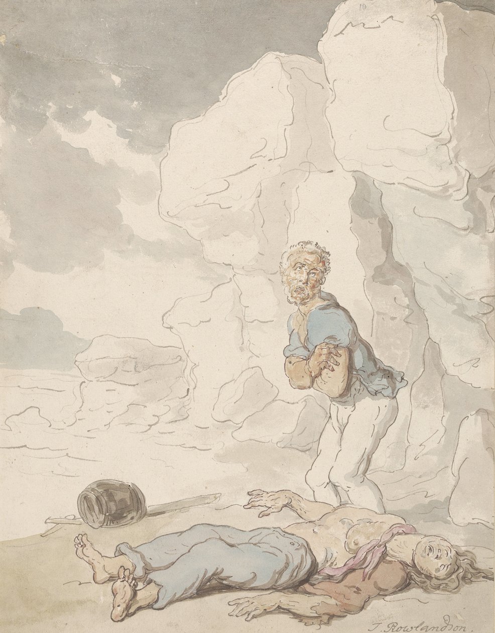 Die schiffbrüchigen Matrosen von Thomas Rowlandson