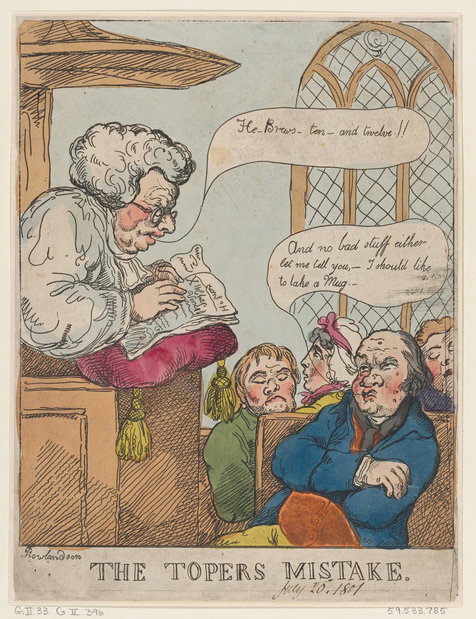 Der Fehler des Trinkers von Thomas Rowlandson