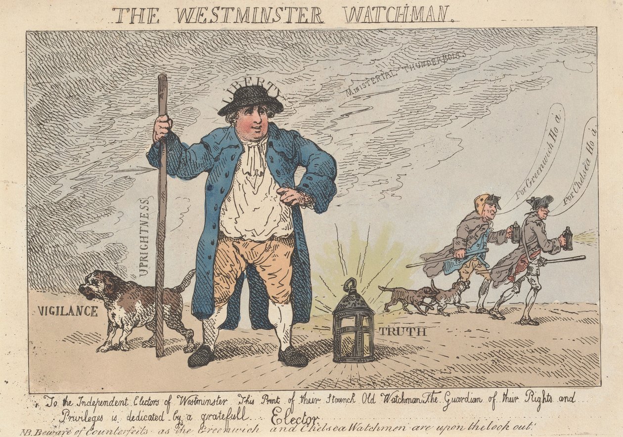 Der Westminster-Wächter von Thomas Rowlandson