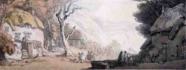 Blick von den Klippen, die Mumbles, Südwales von Thomas Rowlandson