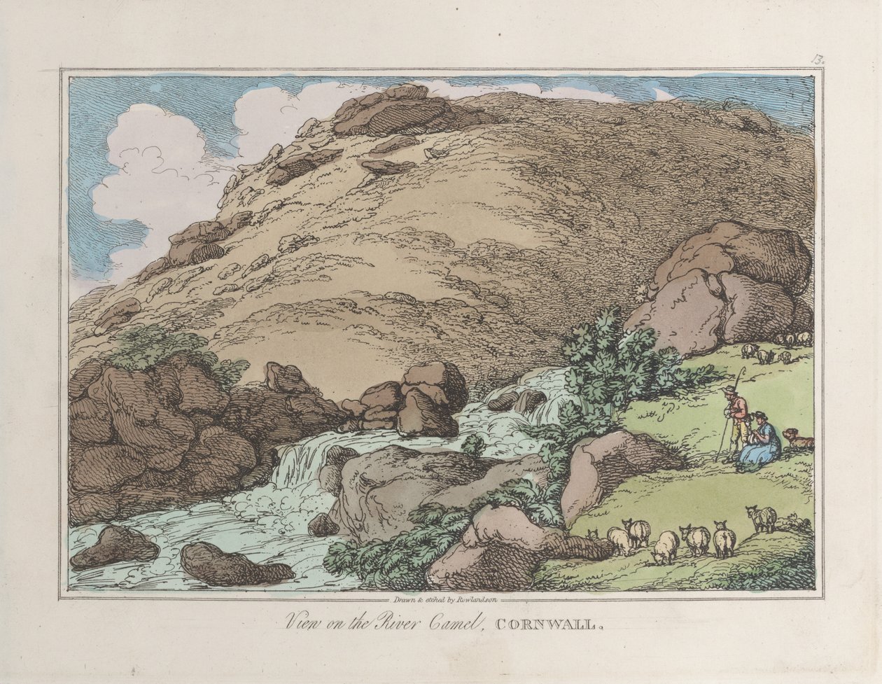 Blick auf den Fluss Camel, Cornwall von Thomas Rowlandson