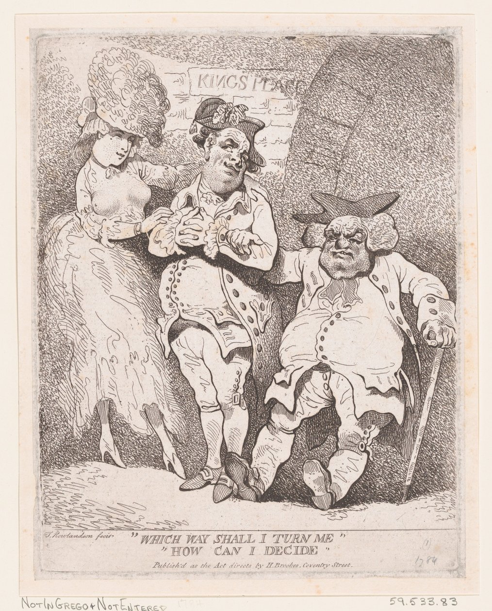 Wohin soll ich mich wenden, wie kann ich entscheiden von Thomas Rowlandson