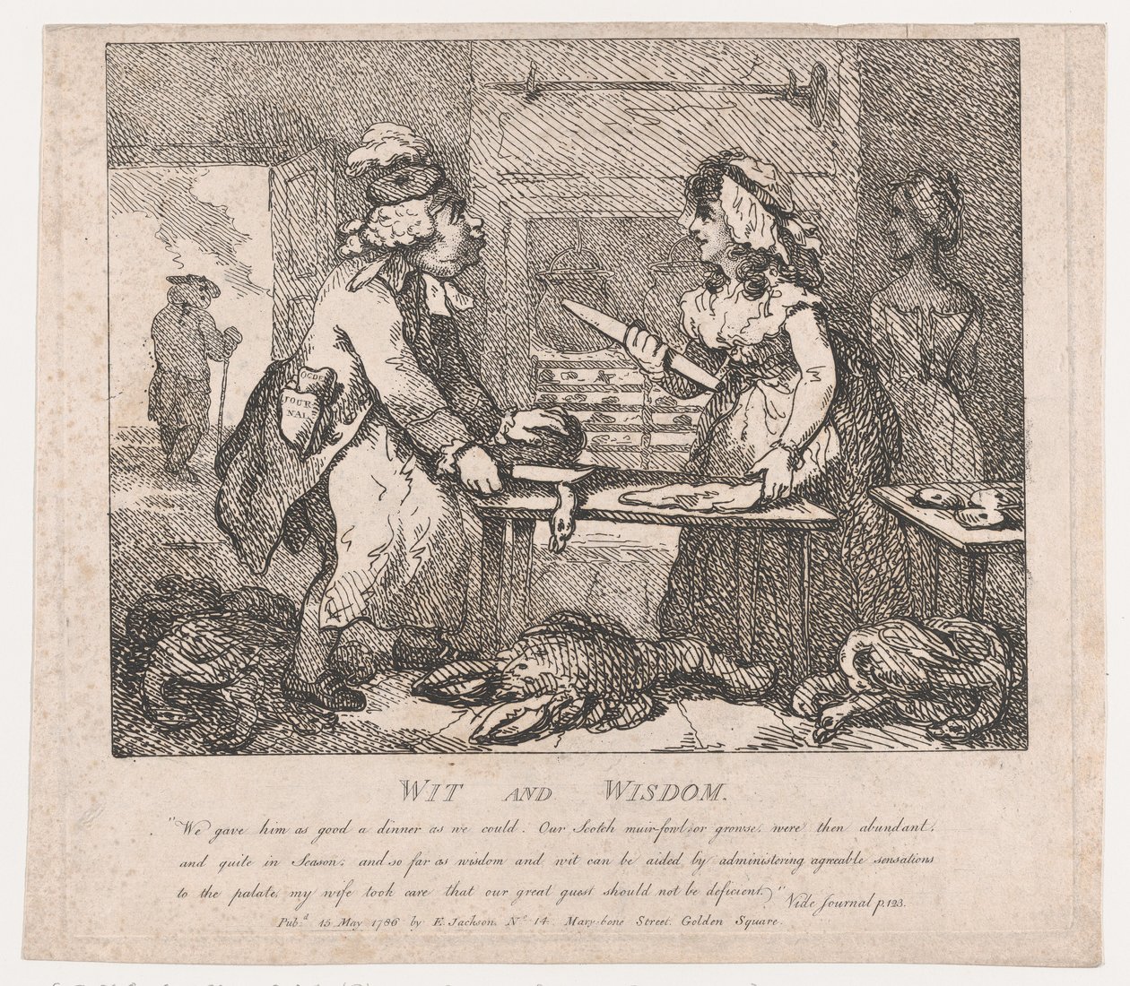 Witz und Weisheit Malerische Schönheiten von Boswell, Teil der Erste, 15. Mai 1786 von Thomas Rowlandson