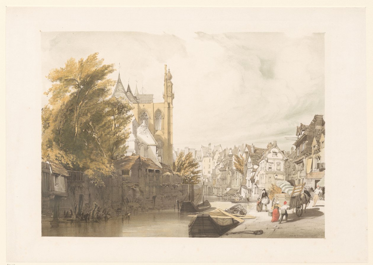 Ansicht der Rue de Rivage in Abbeville von Thomas Shotter Boys