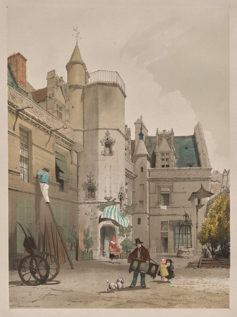 Malerische Architektur in Paris, Gent, Antwerpen, Rouen: Hôtel Cluny, Paris von Thomas Shotter Boys