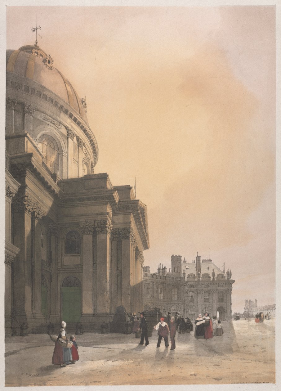 Malerische Architektur in Paris, Gent, Antwerpen, Rouen: Die Kapelle des Instituts, Paris von Thomas Shotter Boys
