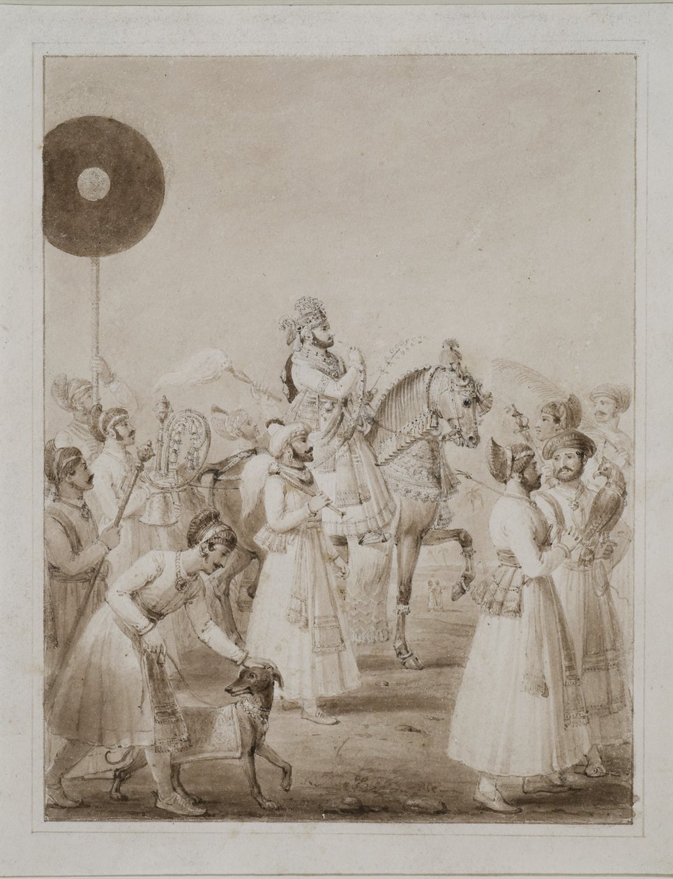 Porträt von Maharana Bhim Singh von Udaipur zu Pferd von Thomas Stothard