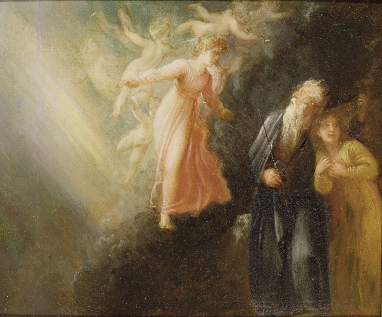 Prospero, Miranda und Ariel, aus 