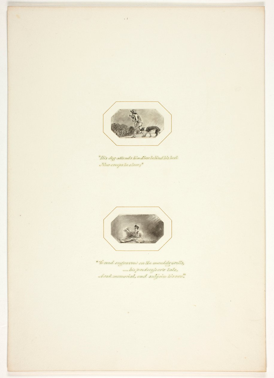 Studie für eine Tafel aus Die Aufgabe von Thomas Stothard