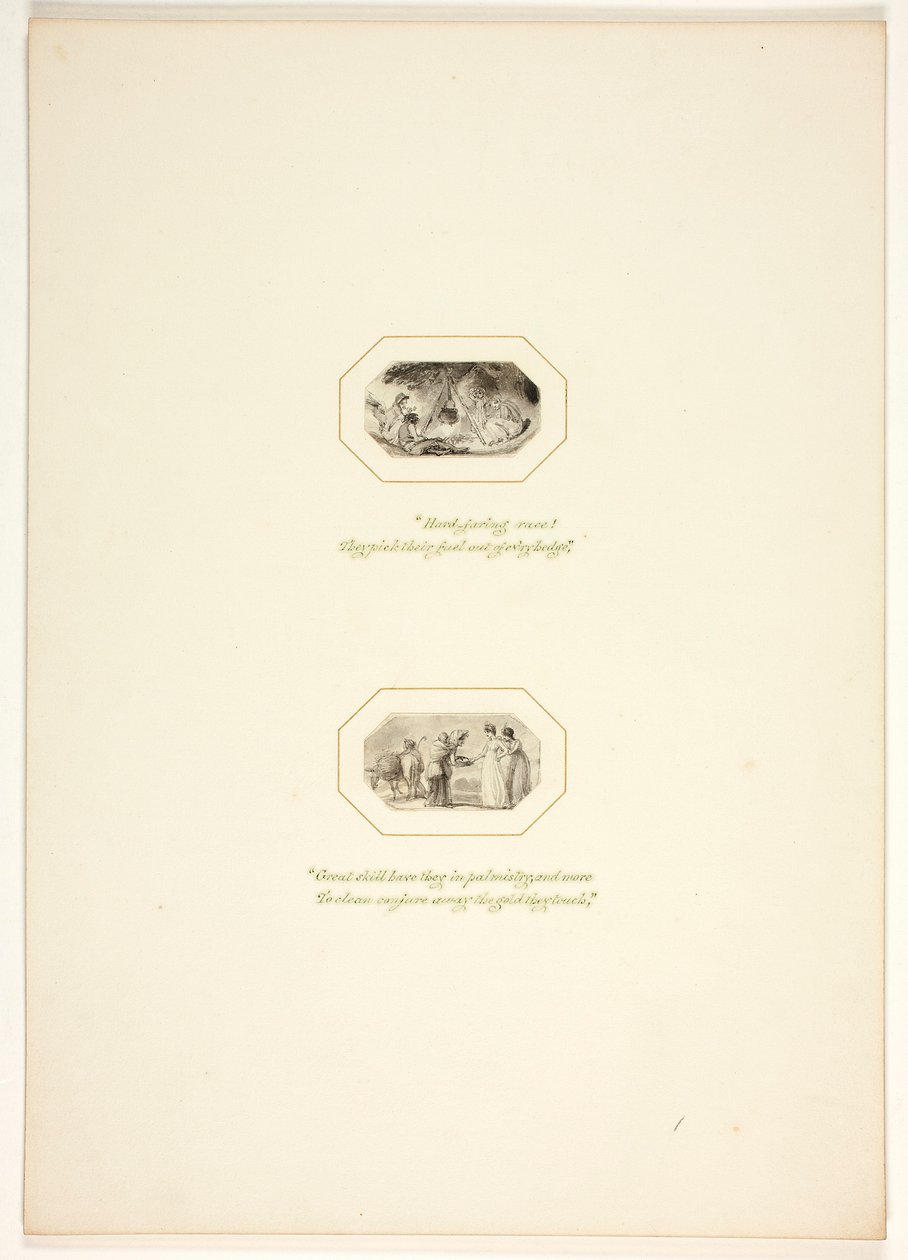 Studie für eine Tafel aus The Task von Thomas Stothard