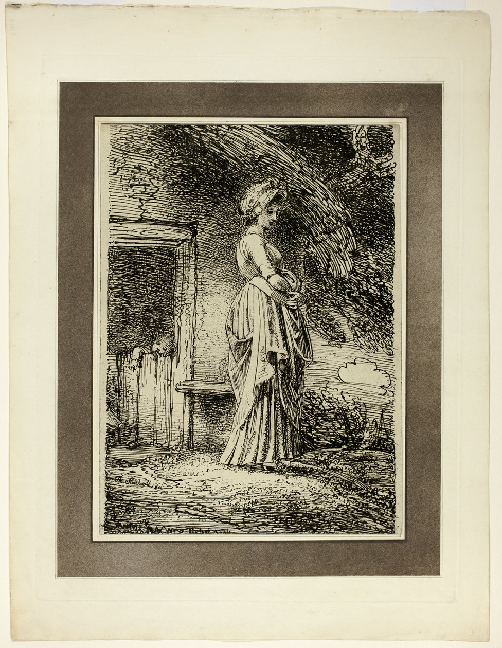 Der verlorene Apfel, aus der ersten Ausgabe von Specimens of Polyautography von Thomas Stothard