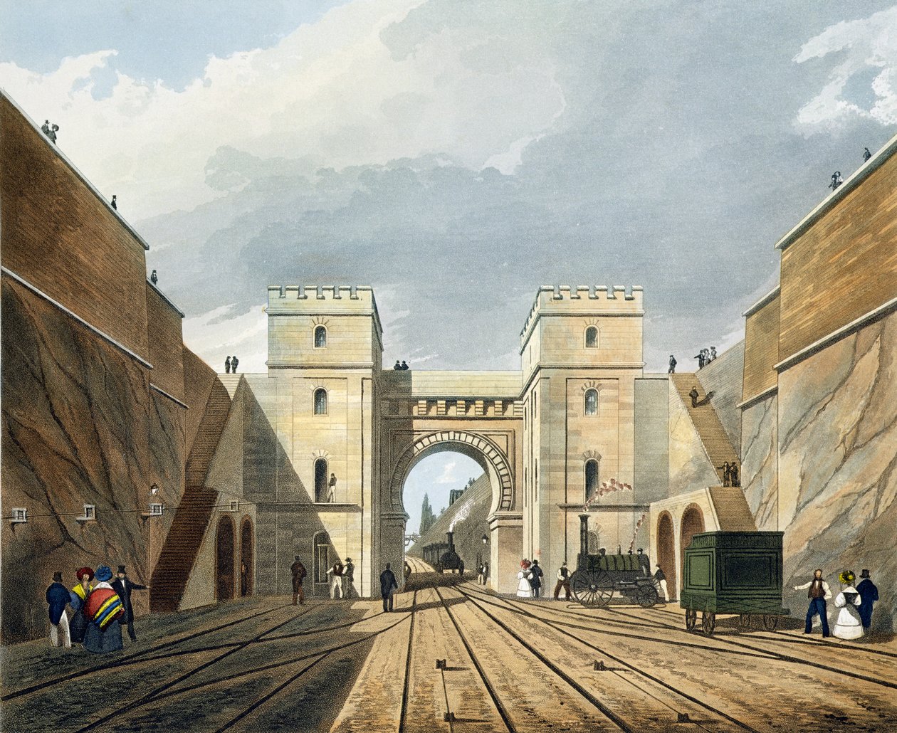 Maurischer Bogen, Blick vom Tunnel, Tafel 10 aus 