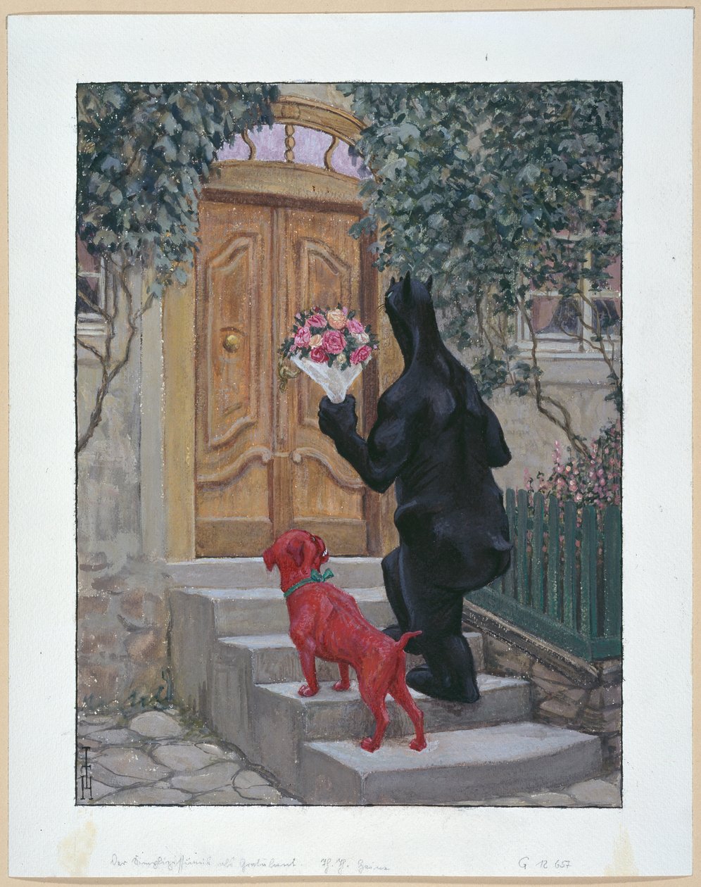 Der Simplicissimus als Gratulant von Thomas Theodor Heine