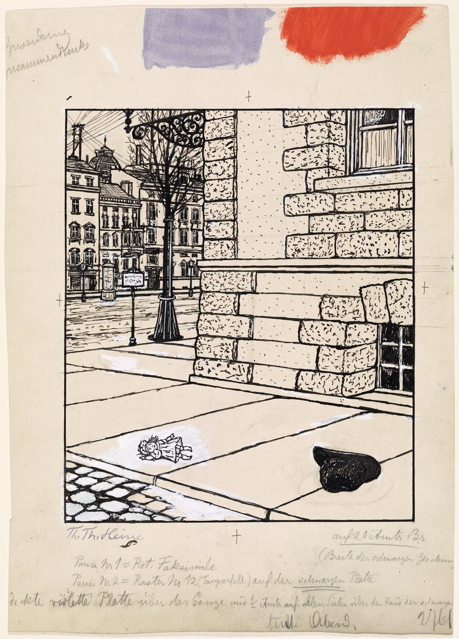 Nach der Straßendemonstration; Simplicissimus XIV/52 von Thomas Theodor Heine