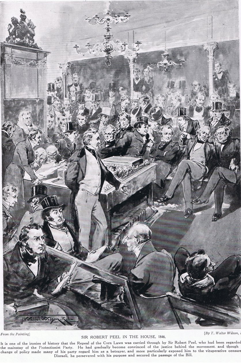 Sir Robert Peel im Haus, 1846, Illustration aus 