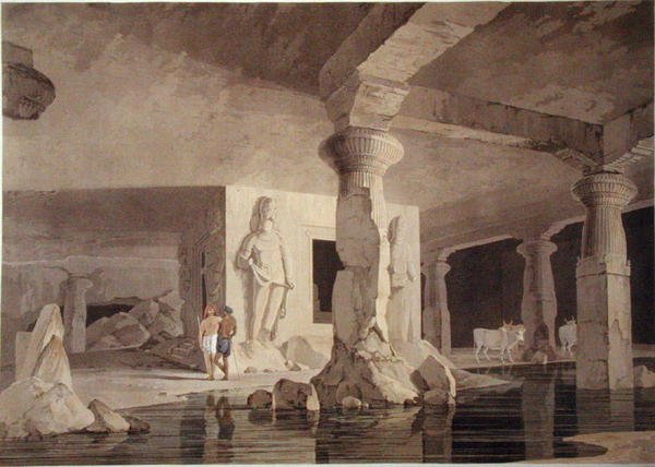 Teil des Tempels von Elephanta, Tafel VIII aus 