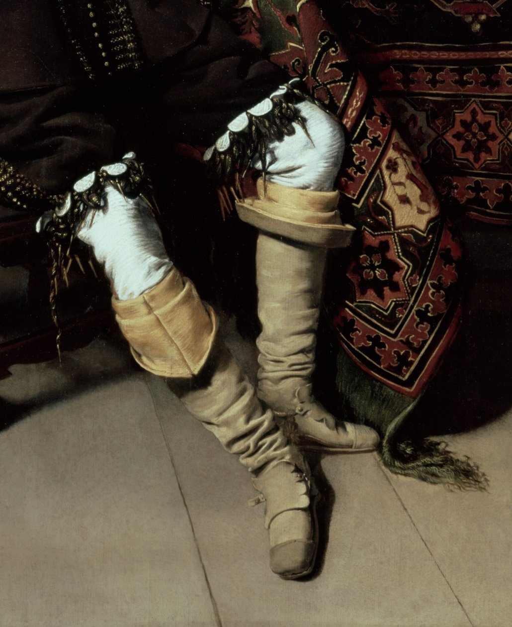Constantijn Huygens und sein Schreiber (Detail) von Thomas de Keyser