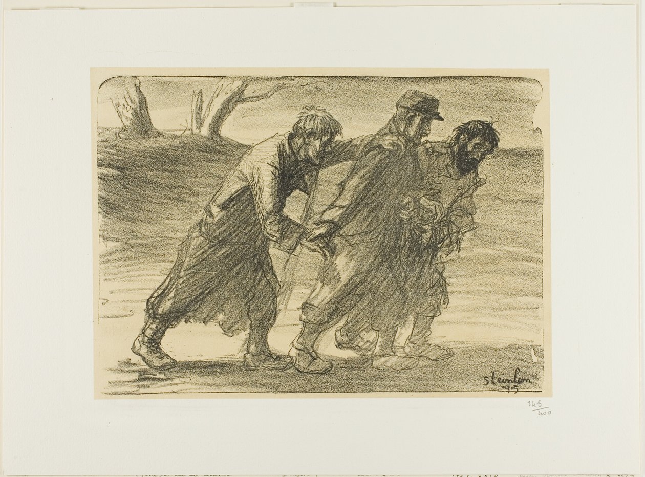 Drei Kameraden, Platte fünf aus Actualités von Théophile Alexandre Pierre Steinlen