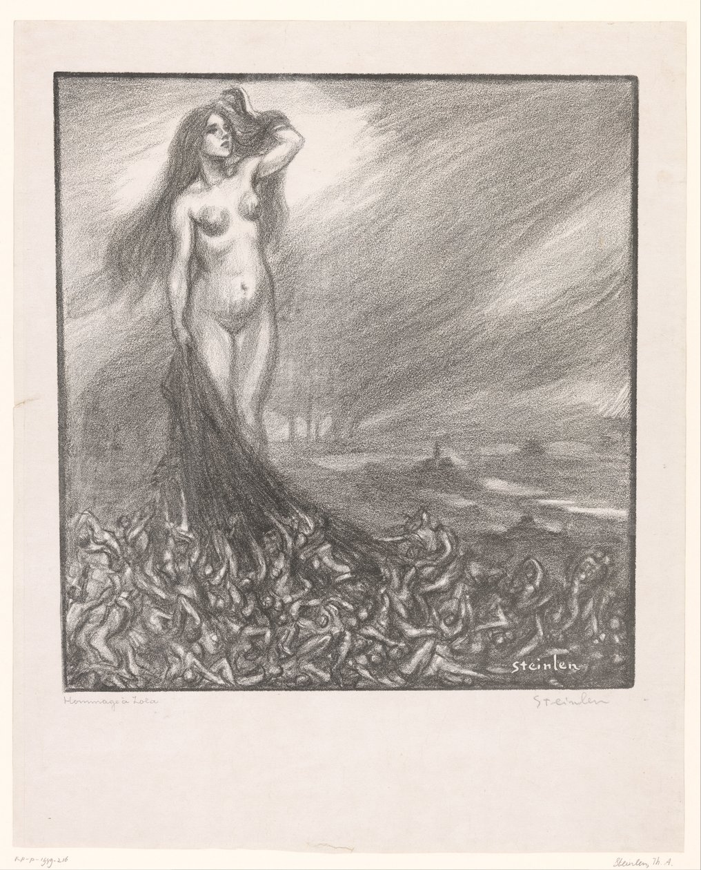 Hommage an Zola von Théophile Alexandre Steinlen (signed by artist)