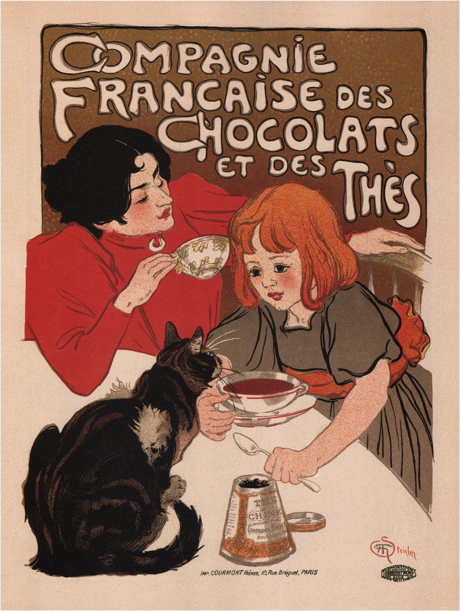 Compagnie Française des Chocolats et des Thés Poster, 1895 von Théophile Alexandre Steinlen
