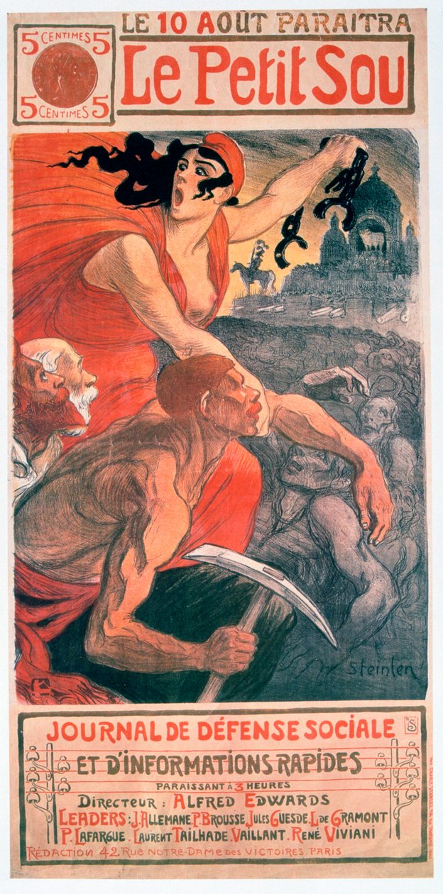 Le Petit Sou, sozialistisches Magazin von Théophile Steinlen, 1900 von Théophile Alexandre Steinlen