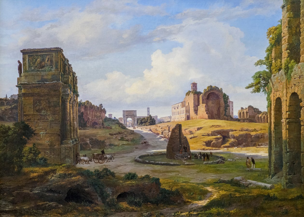 Blick vom Kolosseum zum Forum Romanum von Thorald Laessoe