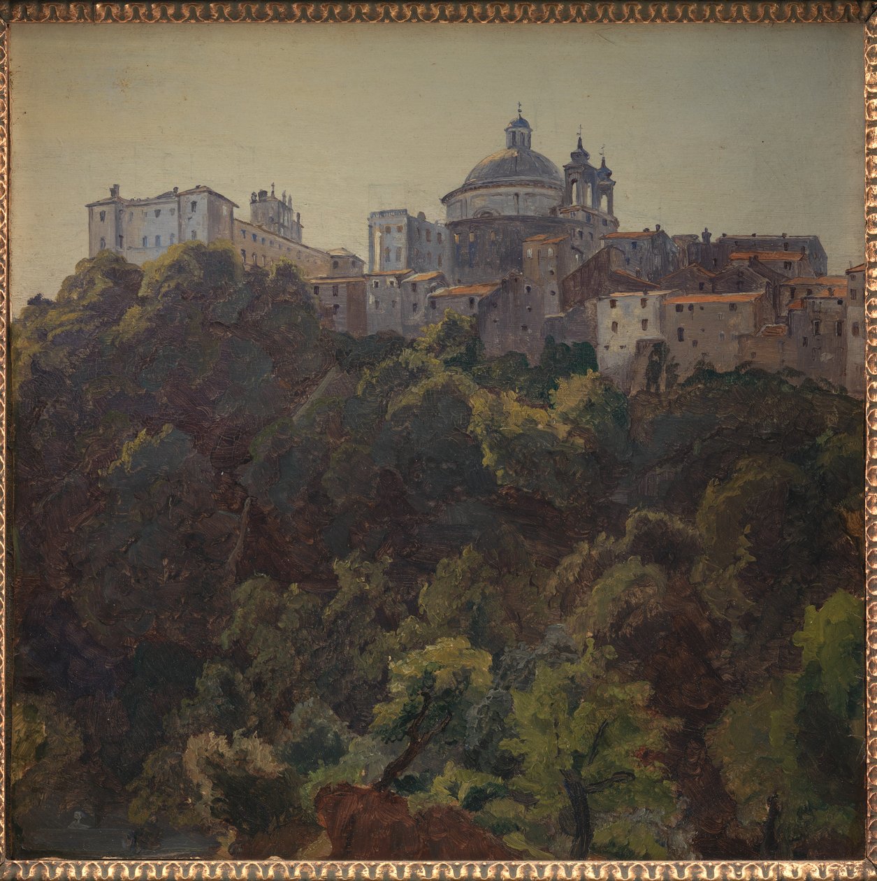 Blick auf Ariccia und den Palazzo Chigi und S. Maria dell