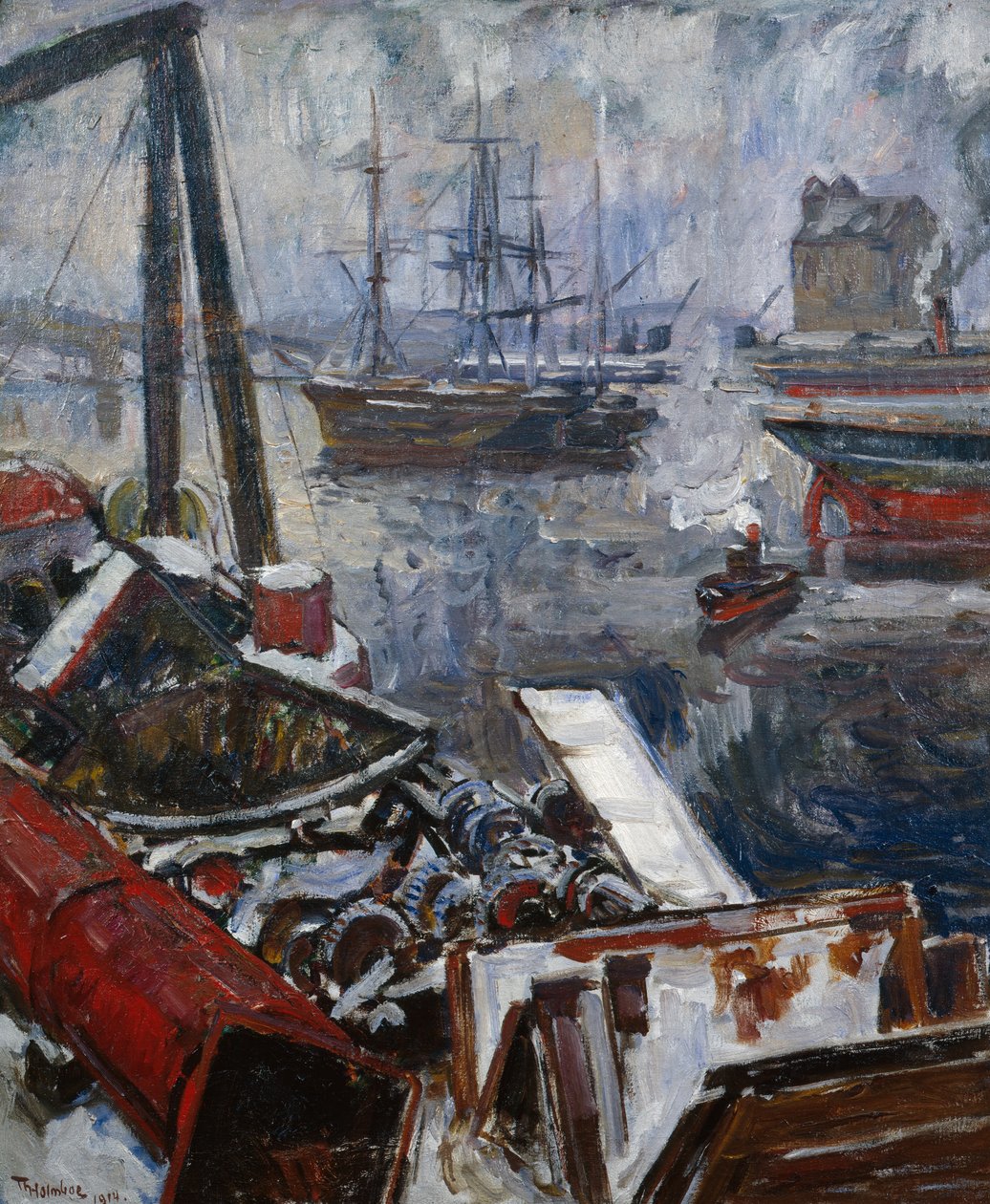 Vom Hafen in Oslo von Thorolf Holmboe