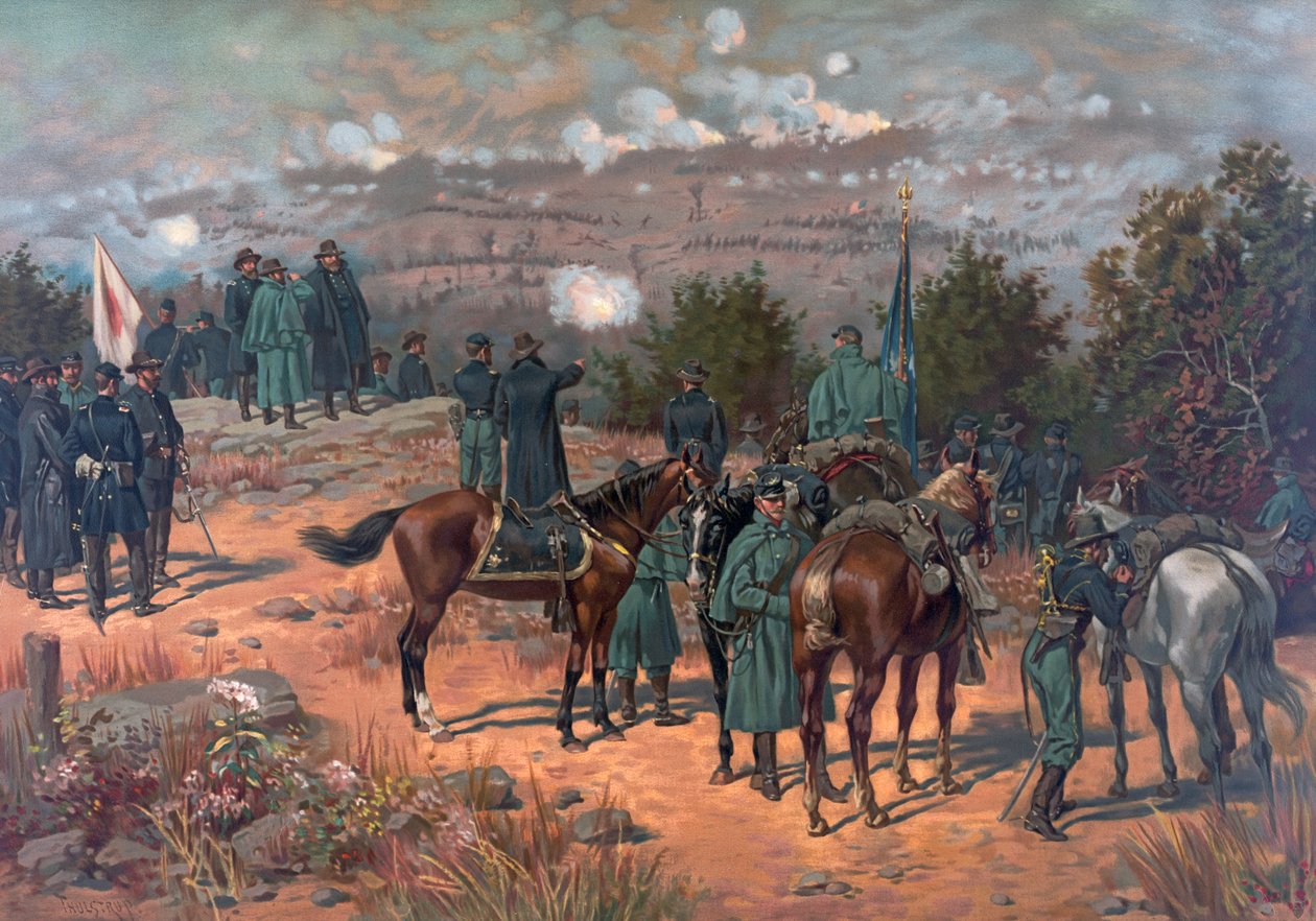 Schlacht von Chattanooga, veröffentlicht von L. Prang & Co., 1886 von Thure de Thulstrup