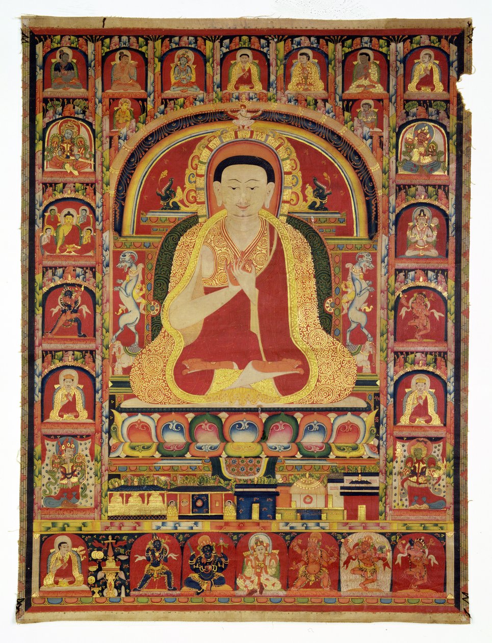 Porträt des großen Thangpa von Tibetan School