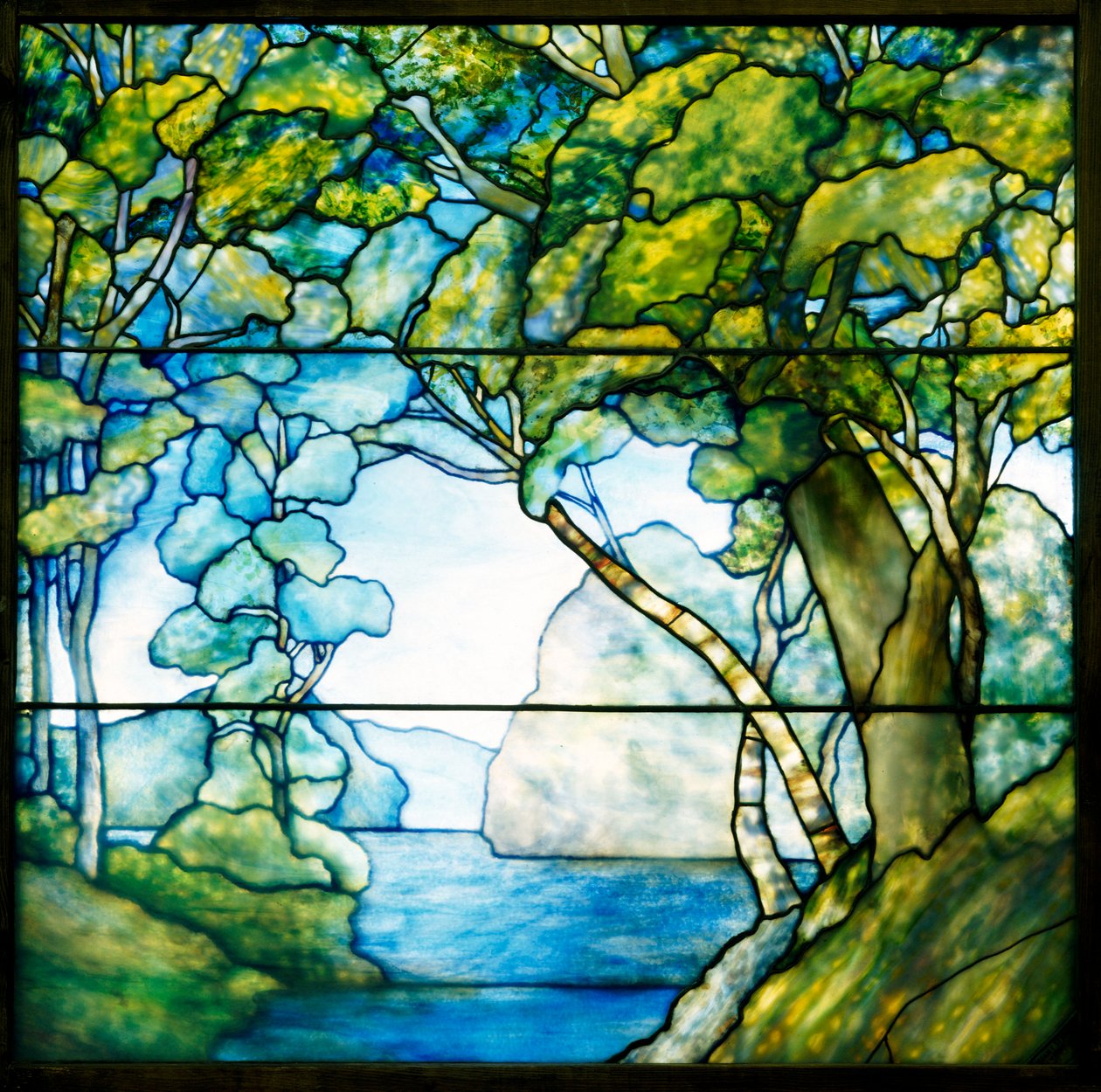Landschaftsfenster, das einen Durchgang zum Meer darstellt von Tiffany and Company