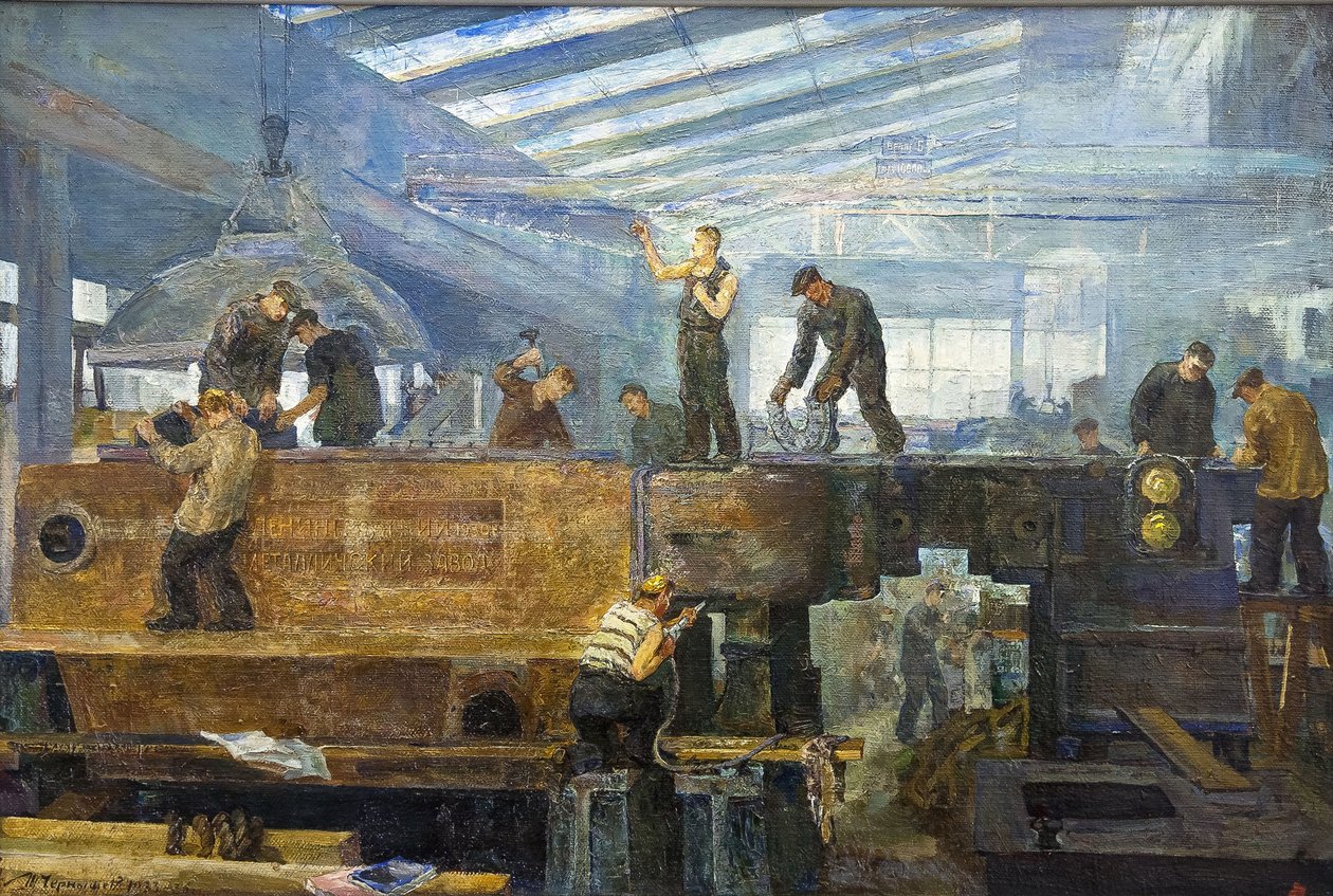 Der Fünfjahresplan - Turbineninstallation von Tikhon Pavlovich Chernyshev