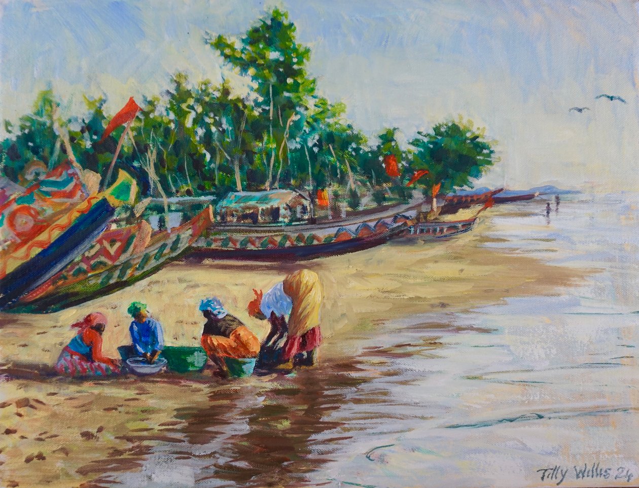 Strandleben, Abene Senegal, 2024 von Tilly Willis
