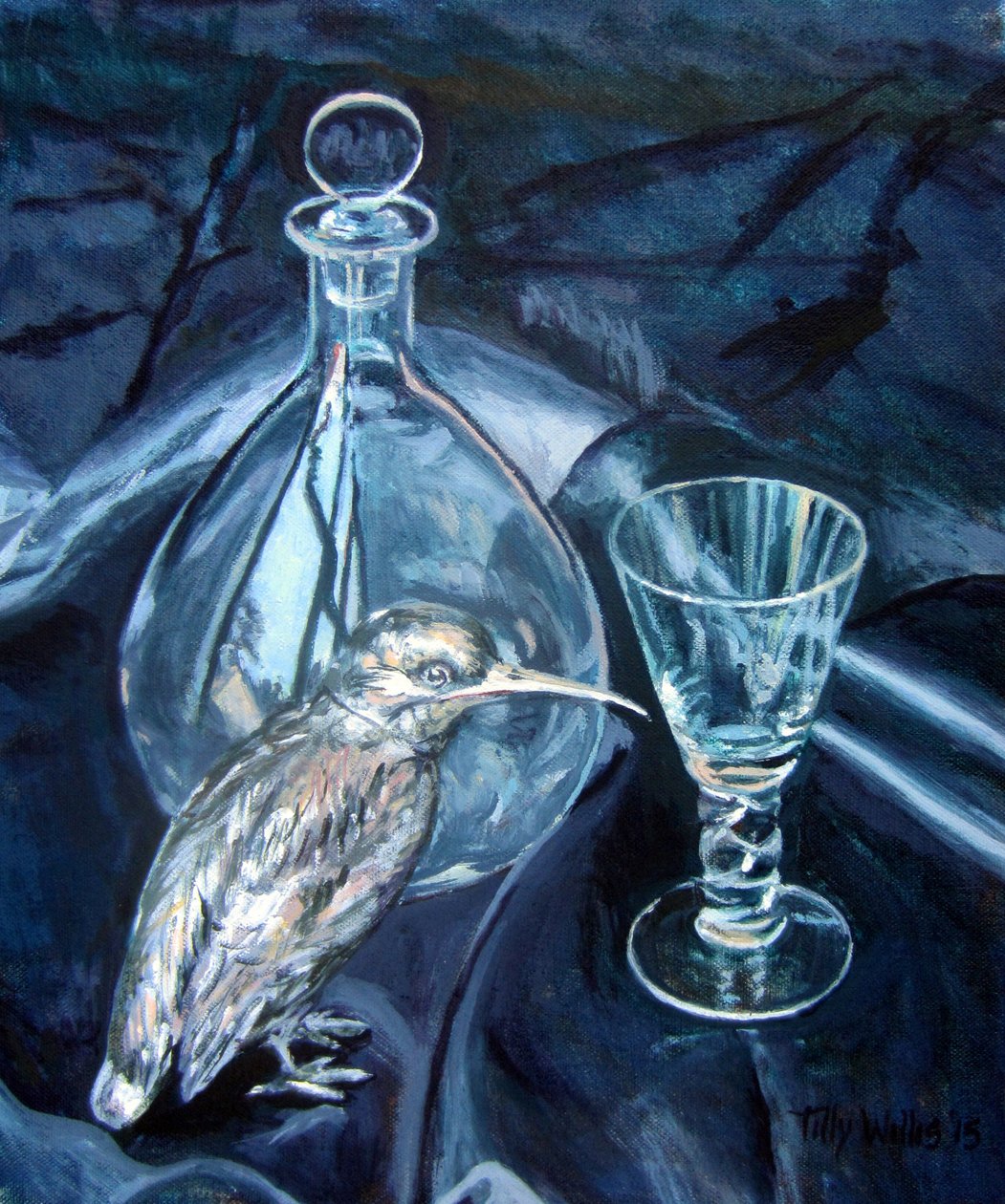 Stillleben mit Silberner Eisvogel, 2018 von Tilly Willis
