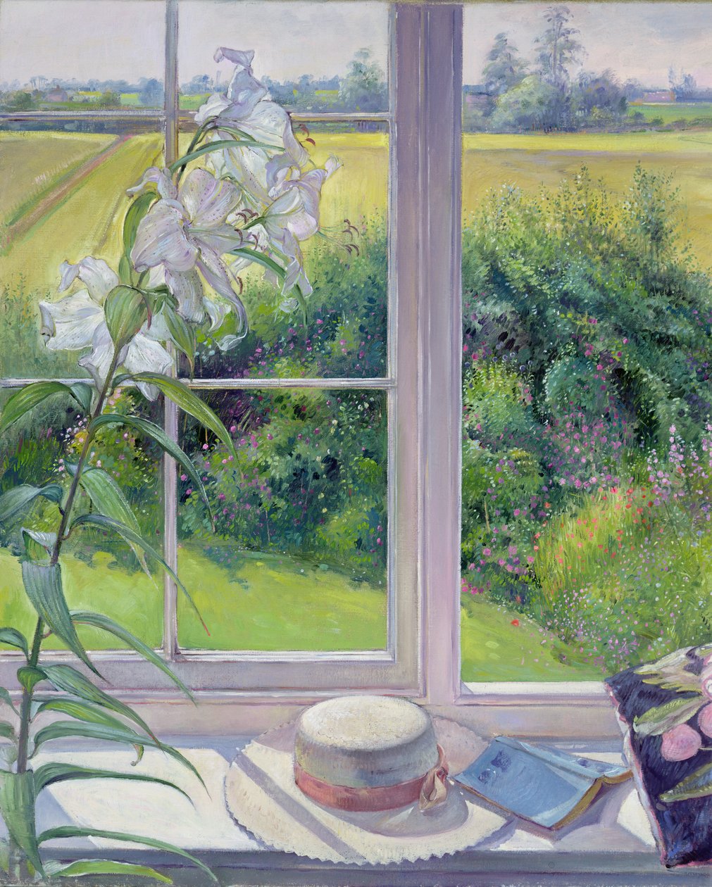Fenstersitz und Lilie, 1991 von Timothy Easton