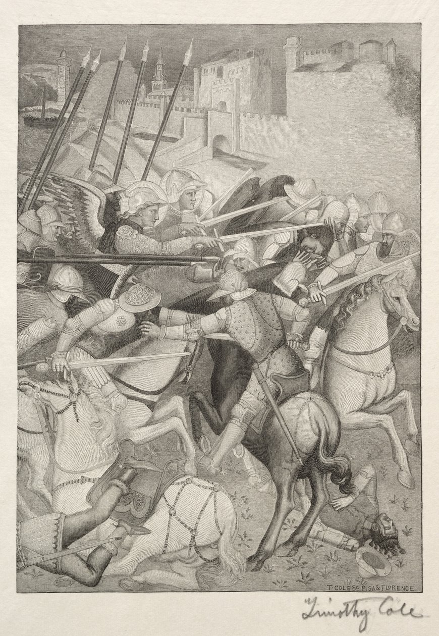 Alte italienische Meister: Schlacht von St. Ephesus gegen die Heiden von Sardinien, 1888-1892 von Timothy Cole