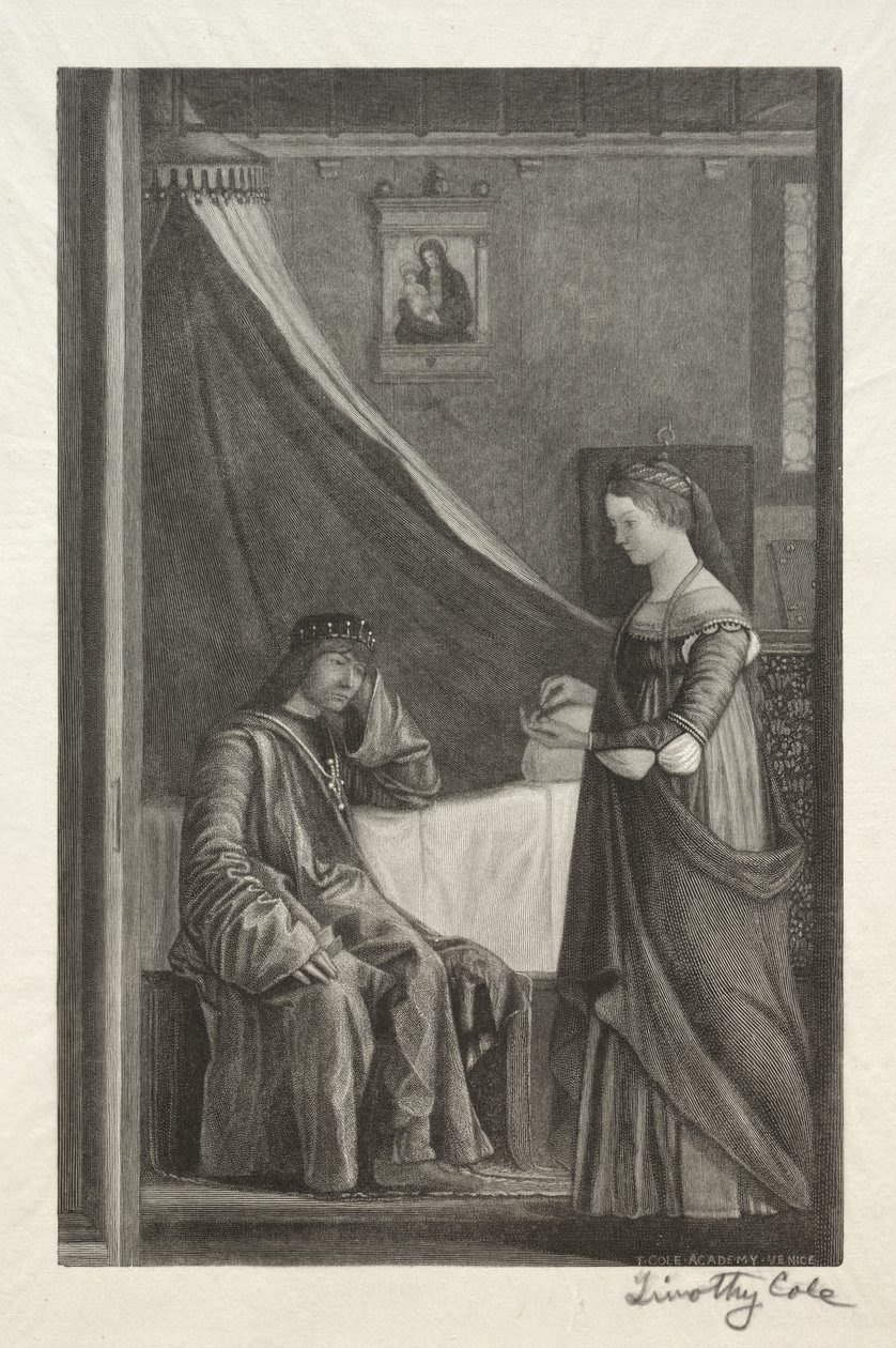 Alte italienische Meister: St. Ursula mit ihrem Vater, 1888-1892 von Timothy Cole