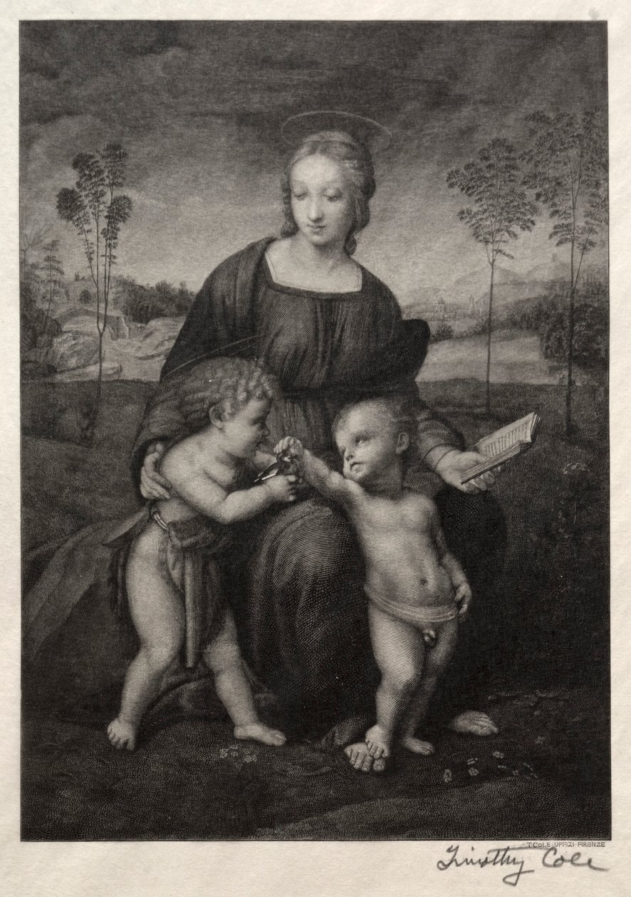 Alte italienische Meister: Die Madonna des Stieglitz, 1888-1892 von Timothy Cole