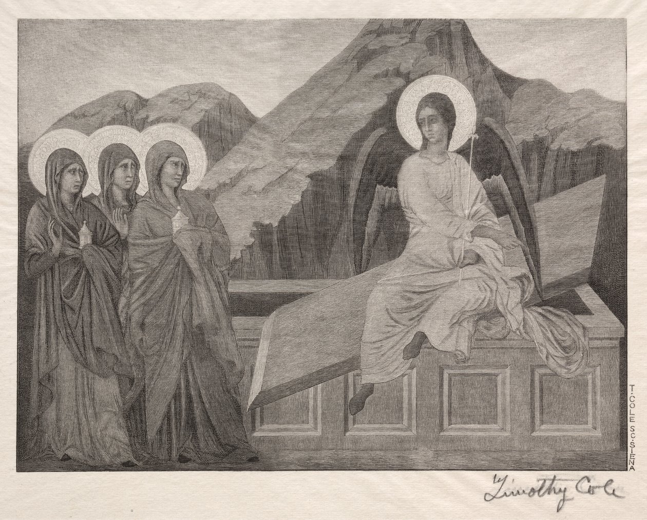 Alte italienische Meister: Die drei Marien am Grab, 1888-1892 von Timothy Cole