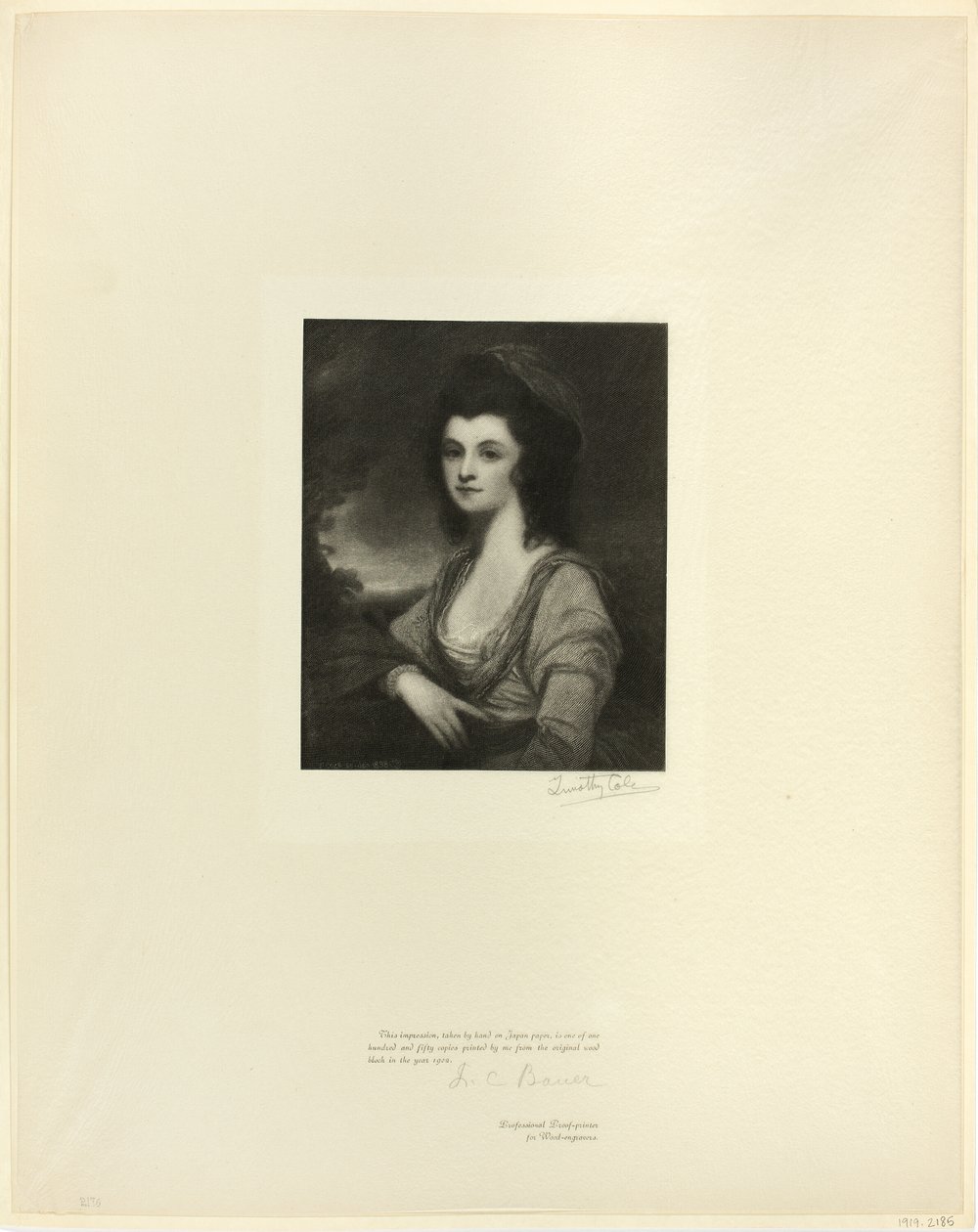 Porträt von Mrs. Davies, aus Old English Masters von Timothy Cole