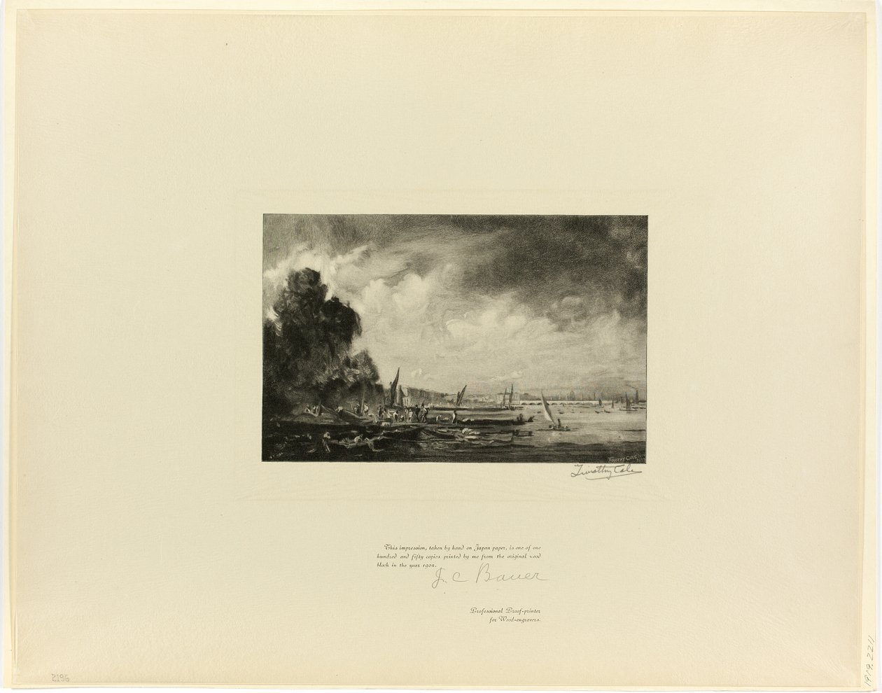 Waterloo-Brücke (eine Skizze), aus Alte englische Meister von Timothy Cole