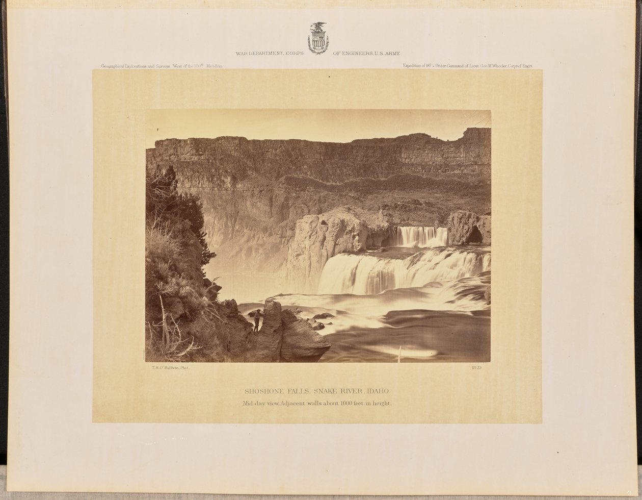 Shoshone Falls, Snake River, Idaho. Mittagsansicht, angrenzende Wände etwa 1000 Fuß hoch von Timothy H. O