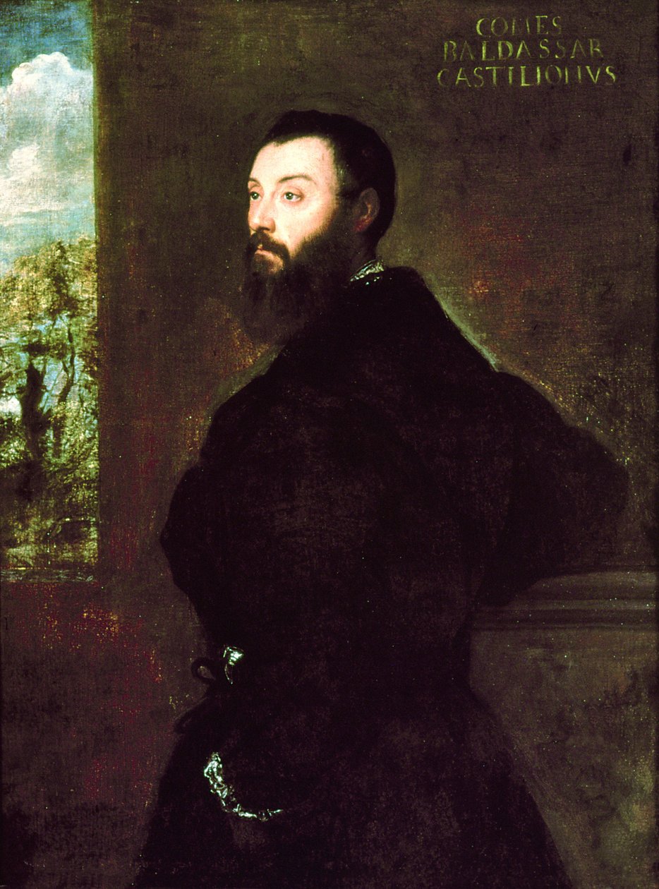 Porträt von Baldassare Castiglione (1478-1529) 1523 von Tiziano Vecelli