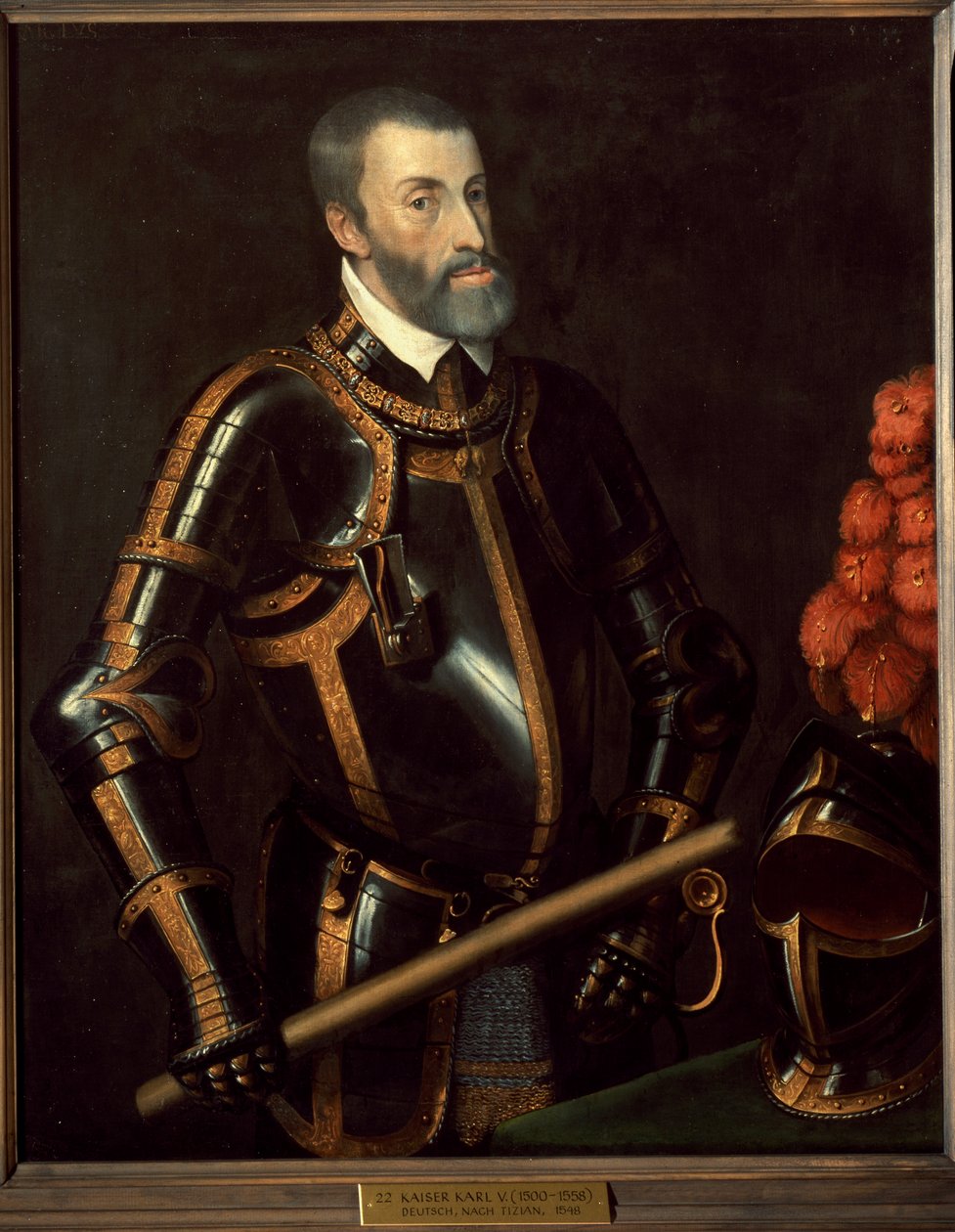 Porträt von Karl V., Kaiser von Deutschland von Titian (c.1488 1576) (manner of)