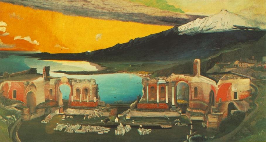 Ruinen des antiken Theaters von Taormina von Tivadar Kosztka Csontvary