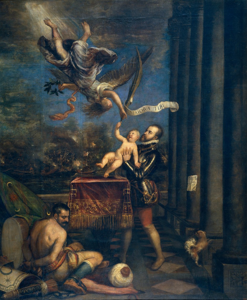 Felipe IV bietet Ferdinand dem Ruhm an von Tiziano Vecelli