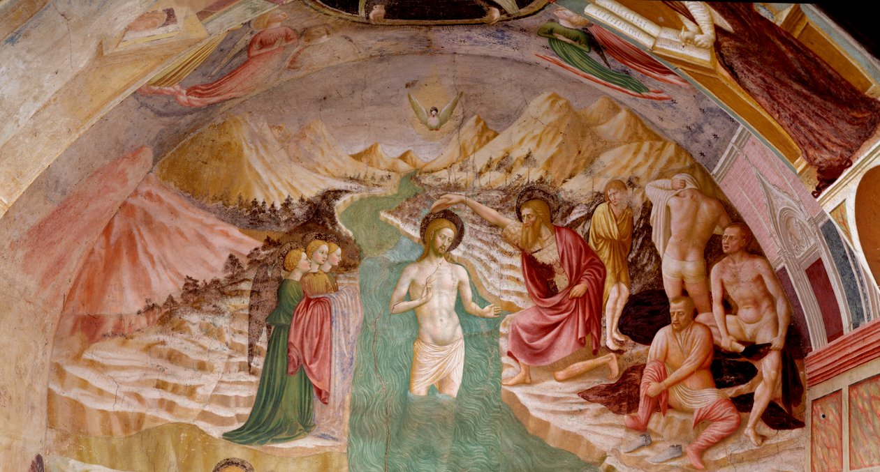 Das Leben von Johannes dem Täufer: Taufe Christi von Tommaso Masolino da Panicale