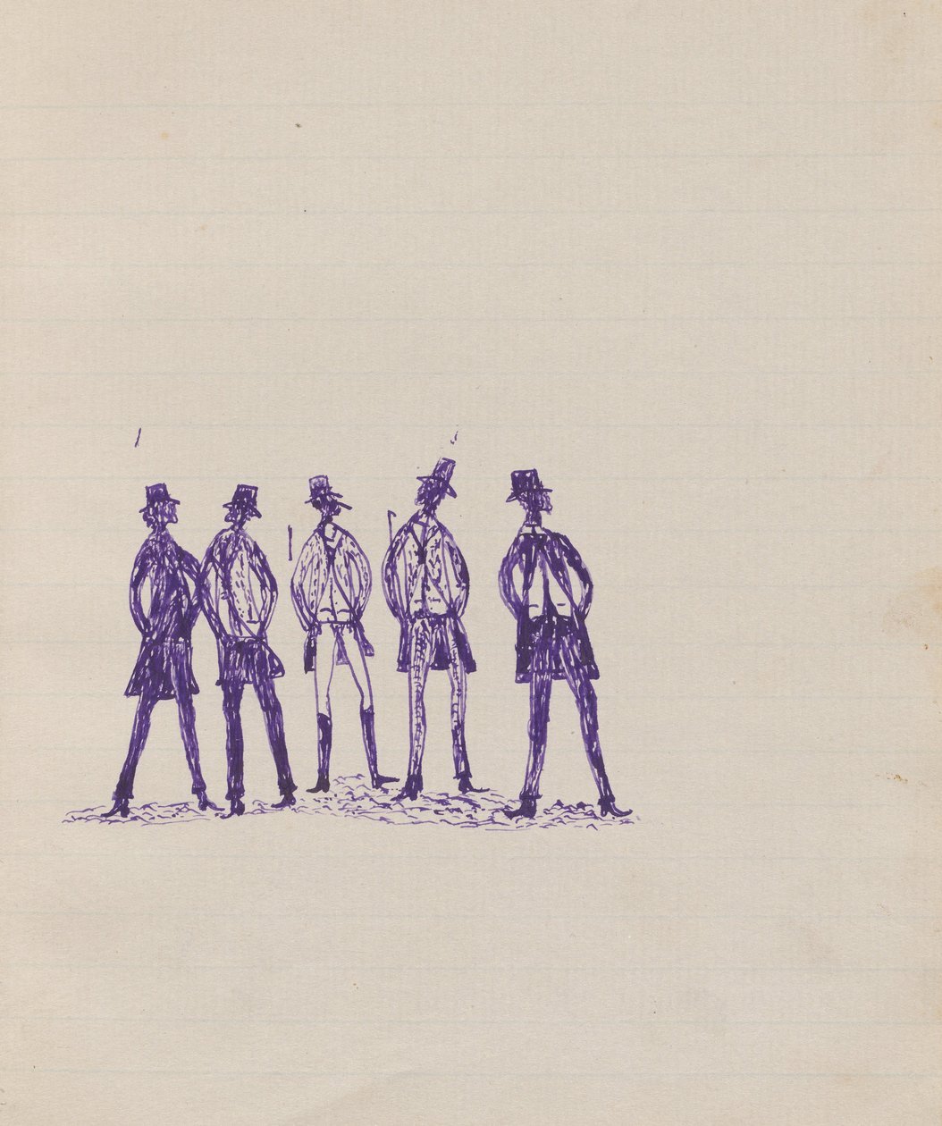 Kwatkwat Volk - (Bekleidete Figuren) Skizzenbuch hauptsächlich über Aktivitäten von Aborigines und Weißen von Tommy McRae