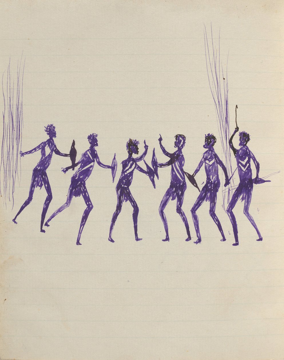 Kwatkwat Volk - (Streit unter Aborigines) Skizzenbuch hauptsächlich über Aktivitäten von Aborigines und Weißen von Tommy McRae